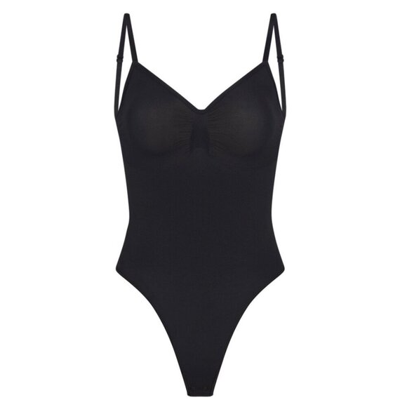 SKIMS New Seamless Sculpt Low Back Thong Bodysuit Onyx Size 2X / 3X - Picture 7 of 11